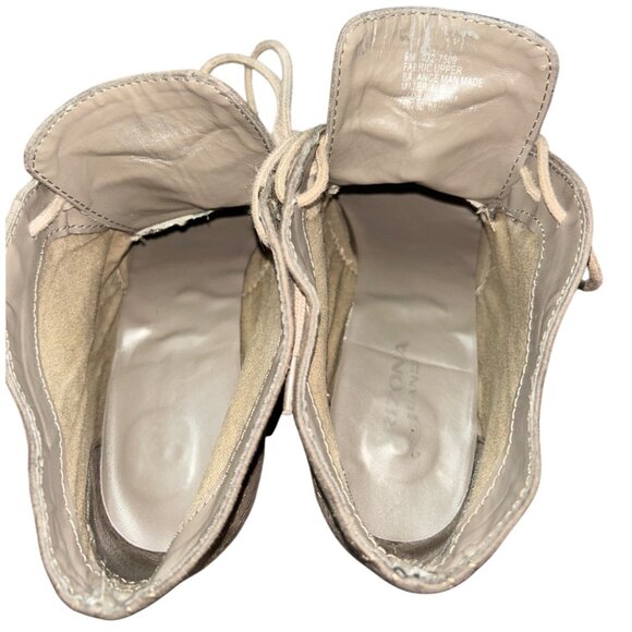 (5 for $25) Arizona Jean Co Lace Up Wedge Bootie in Taupe Size 6 - Picture 8 of 9